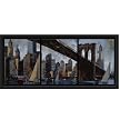 Manhattan Skyline Framed Art - 37x17"