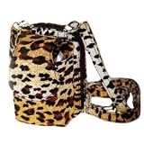 Leopard Skin Design Cell Phone Purse Plus with Adjustable Shoulder Strap