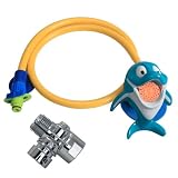 Rinse Ace 3901 My Own Shower Children's Showerhead with 3-Foot Quick-Connect/Detachable Hose and Dolphin Character
