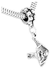 Sterling Silver Hang Glider Dangle Bead Charm