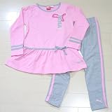 PUMA（プーマ）チュニックワンピース＆レギンス上下セット5才（ピンク×グレー）