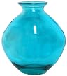Spanish Large Recycled Aqua Blue Glass Vase 14.25"H