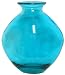 Spanish Large Recycled Aqua Blue Glass Vase 14.25"H