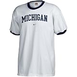 Nike Michigan Wolverines White Classic Ringer T-shirt