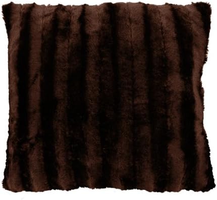 Safari Faux Fur Cushion Pillow Dark Brown 18 x 18 inch 900