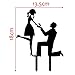 Black Cake Topper For Engagement Or Bridal