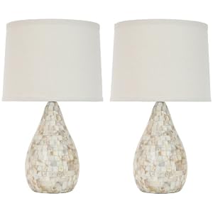 Amanda Sea Shell Inlay Table Lamps Safavieh Lighting Collection
