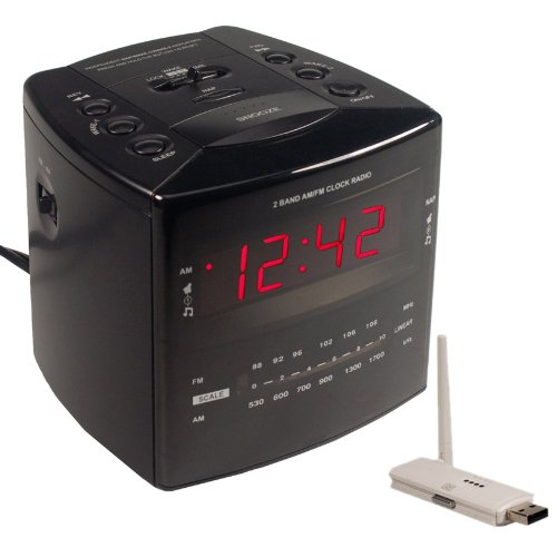SleuthGear Covert Digital Cube Alarm Clock with USB Receiver with Remote View