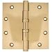 Merit Two Ball Bearing Wide Throw Hinge Polished Brass No Lacquer iuml iquest frac12 125BB 6X7 PBA