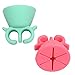 Queentools Wearable Nail Polish Holder Pack- Secure Lightweight and Comfortable- Fit All Fingers- Pack of 2, Color Spa Green and Pink