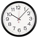 Universal Indoor/Outdoor Clock, 13-1/2In, Black