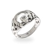 Claddagh Ring with Celtic Weave Band
