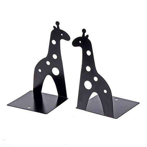 Marrywindix Black Cute Giraff Nonskid Bookends Bookend Art Gift