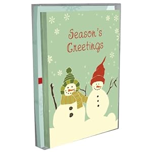 Tree-Free Greetings Season's Greetings Holiday Boxed Cards, 5 x 7 Inches, 12 Cards and Envelopes per Set, Multi-Color (91156)