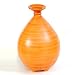 Handmade Ceramic Spun-Bamboo-Style Bulb Design Flower Vase In Salmon Tones