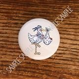 Baby Stork #2 Maternity Nursery Drawer Pulls Knobs