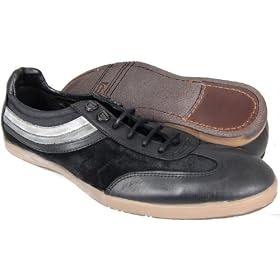 DIESEL Rainbow Sky Mens Black Leather Shoes DIESEL Rainbow Sky Mens Black Leather Shoes