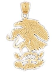 Dazzlers Solid 14 karats gold Eagle Hunting Snake Charm Pendant Available in three colors from jewelsberry (weights: 4.6 grams only)