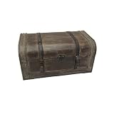 Malle en Bois pour Rangement Style Ancien Taille M