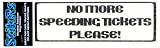No More Speeding Tickets Please! Decal Sticker
