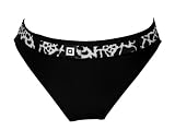 Isaac Mizrahi Black Swimsuit Bottoms w/Giraffe Belt XL