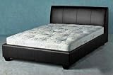 vienna double faux leather bed