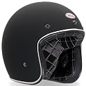 Bell Custom 500 Open-Face Motorcycle Helmet Small Matte Black Solid