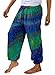 Treasures of Thailand Real Tie Dye Pants Unisex Harem Hippy Beach Casual Wear Blue