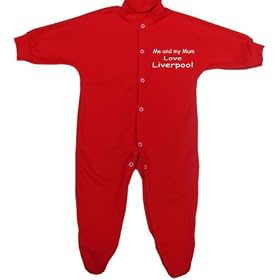 Me and my Mum Love Liverpool Baby Sleepsuit Babygro Newborn -12 mths in 9 Colours