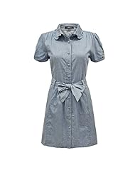 Vintage Belted Denim Knee Length Summer Tunic 