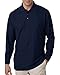UltraClub Adult Long-Sleeve Whisper Pique Polo