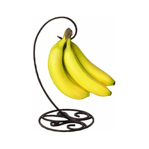 Banana Hangers Chrome, Wood and Bamboo Banana Hook Holder Stands