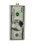 Bling Bling Santa Claus $100 Dollar Bill Glass Christmas Ornament