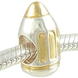 Petite School Teacher Pencil 14K and 925 Sterling Silver Bead fits European Charm Bracelet