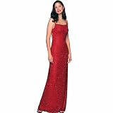 Formal Evening Gown. Red Beaded Tank Dress for Prom, Party, Wedding by Sean Collection (2040)