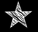 Zebra Print Star Die Cut Sticker - 5.5"