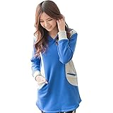 (ベア・ランド ) Bearsland長袖厚手裏起毛マタニティスウェット授乳服 L ブルー【並行輸入品】