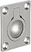 Monroe Stainless Steel 316 Recessed Spring Loaded Ring Pull Handle , Polished Finish, 1-9/16