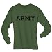 Athletic ARMY Long Sleeve T-Shirt - Military Style Physical Training T-Shirt in military green