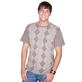 Alternative Apparel Mens Argyle Crew Tee
