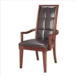 Modus Furniture Hudson Biscuit Back Leather Arm Chair, Mocha