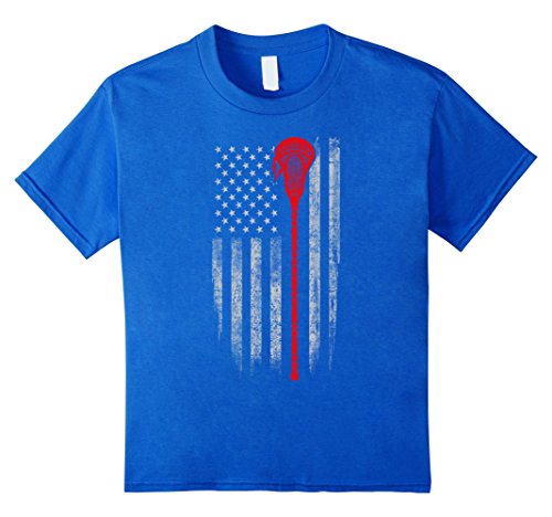 Lacrosse American Flag T-Shirt - Lacrosse Stick Flag T Shirt