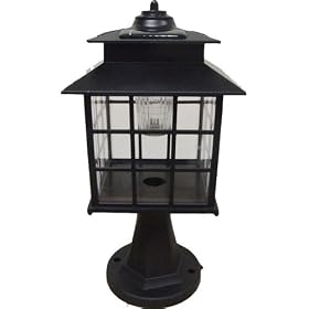 Plastic Classical 8 Inch Solar Wall Post Light x 1