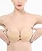 Women Strapless Self Adhesive Backless Invisible Silicon Stick Breast Cover Push Up Bra