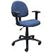 Blue Fabric Deluxe Posture Task Computer Chair with Adjustable Arms - B316-BE