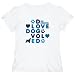 T-Shirt Womens White " Welsh Springer Spaniel / LOVE DOG ! " Dogs