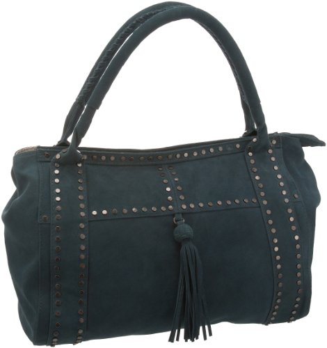 French Connection Moroccan Suede Shoulder Bag Dutch Blue