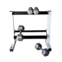 Cap Barbell Solid Hex Dumbbell Set with Rack (150 Pound)