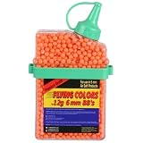 Flying Colors 2000ct Premium Square Bottle w/Belt Clip Airsoft BBs - .12g - Orange