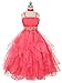 Fashion Plaza Girl's Organza Ruffle Flower Girl Wedding Pageant Dress K0044